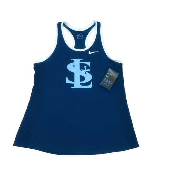Nike Other - NWT Nike Womens Tank Top Large Navy White Dri Fit Athletics